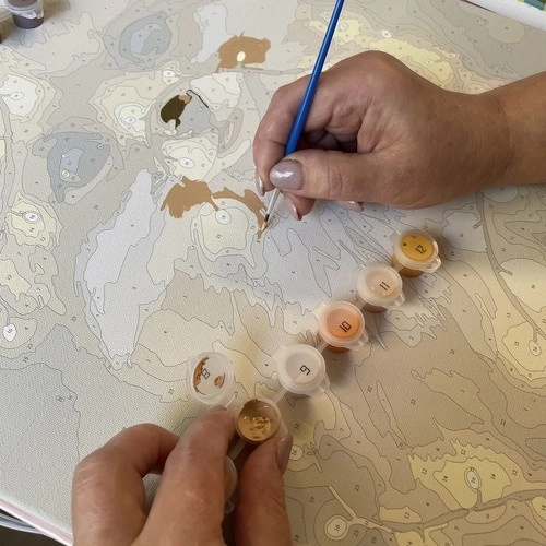 Peinture facile grâce aux zones numérotées