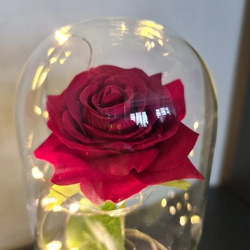 Rose en verre - lumineuse