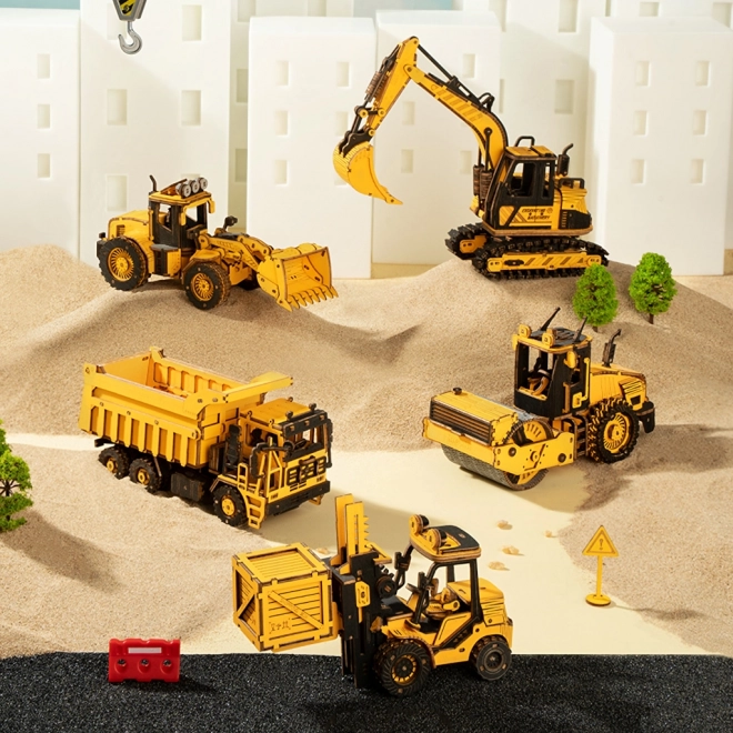 RoboTime puzzle 3D en bois - Rouleau compresseur