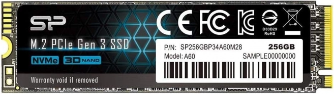 Disque SSD Silicon Power P34A60 256 Go M.2 PCIe NVMe