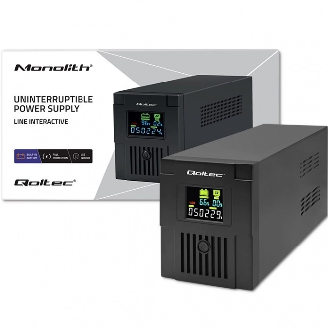 Source d'alimentation de secours Qoltec UPS 2000VA 1200W avec LCD et USB