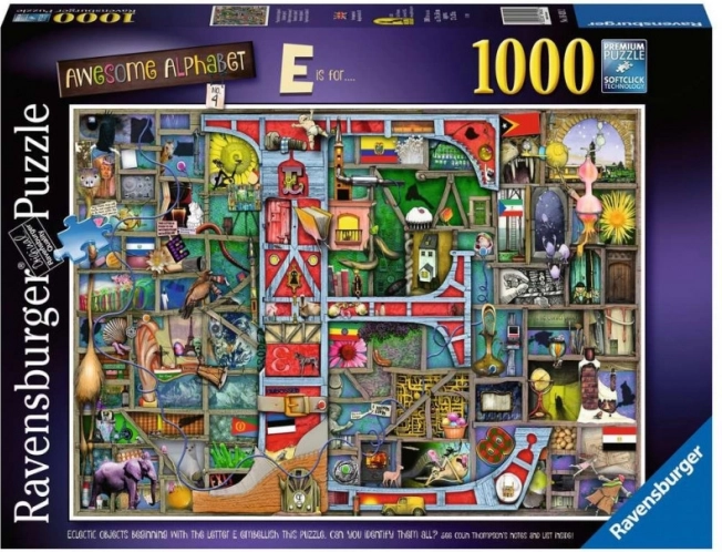 Puzzle Ravensburger Incroyable alphabet E & F 1000 pièces