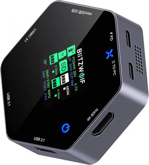 Station d’accueil 8‑en‑1 BlitzWolf BW-TH16 USB 100W avec écran LCD