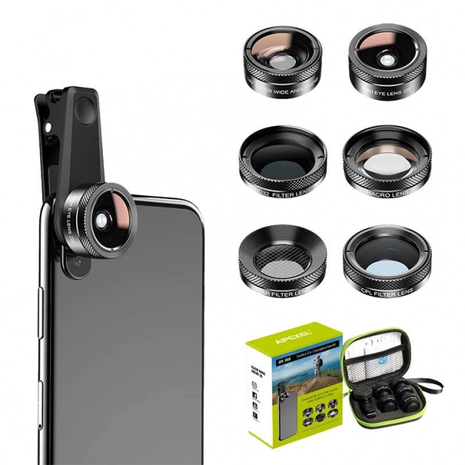 Kit d'objectifs mobiles universel 6 en 1 Apexel