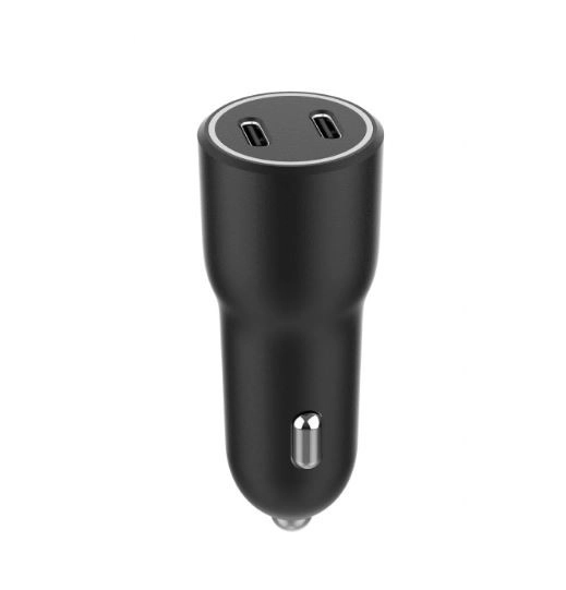 Chargeur de voiture avec 2x USB-C PD 40W noir