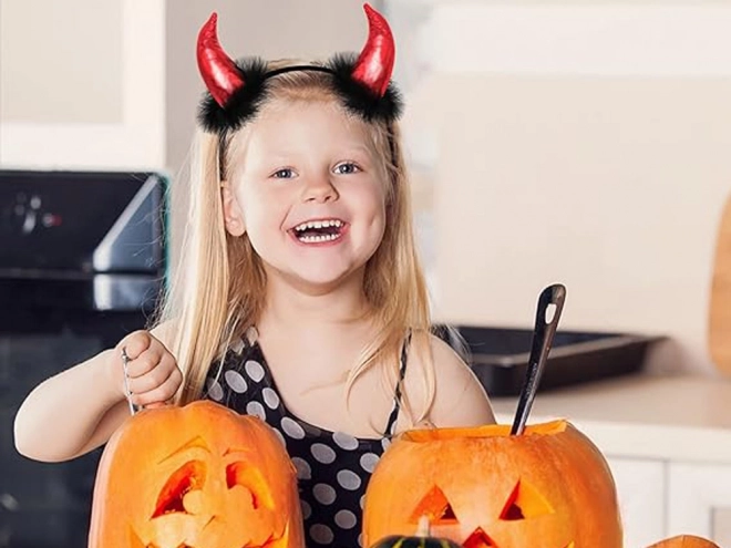 Serre-tête avec cornes de diable pour Halloween