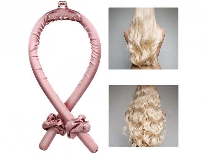 Rouleau rose sans chaleur pour ondulation des cheveux