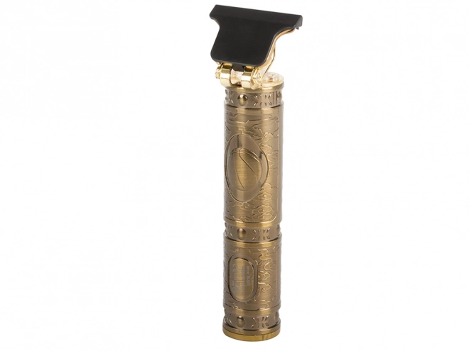 Tondeuse électrique dorée pour barbe et cheveux