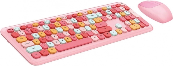 Clavier et souris sans fil rose Mofii