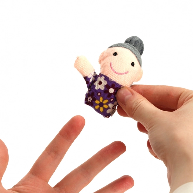 Gants de marionnettes en tissu familial - ensemble de 6 pièces
