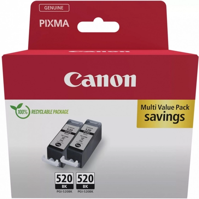 encre pigment noir PGI-520 pack de deux