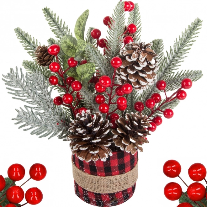 Décoration de table de Noël avec roseau