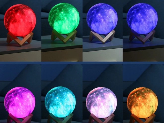 Lampe RGB lunaire 3D avec télécommande