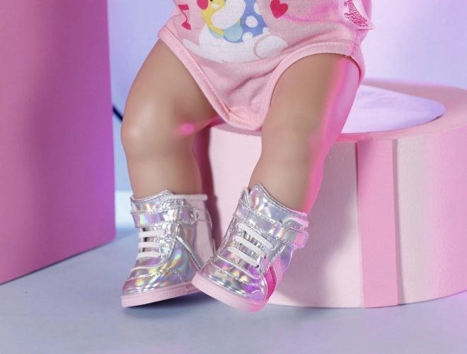 Chaussures de sport holographiques BABY born pour poupées 43 cm
