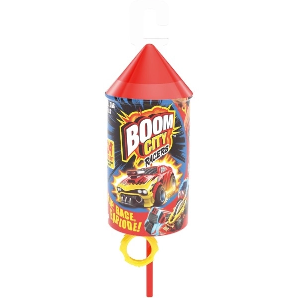 Auto Boom City Racers mix plastique types dans un tube plastique 21x6,5x6cm