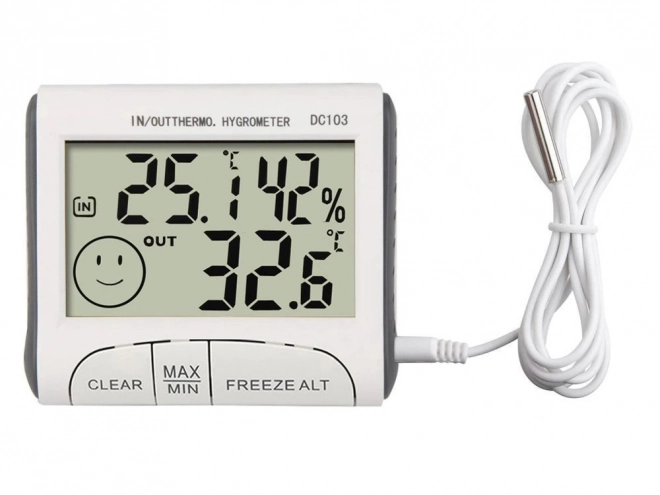 Station météorologique avec thermomètre, hygromètre et capteur