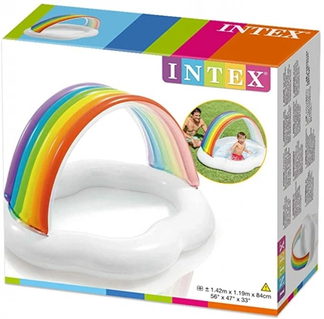 Piscine pour enfants arc-en-ciel 142 x 119 x 84 cm
