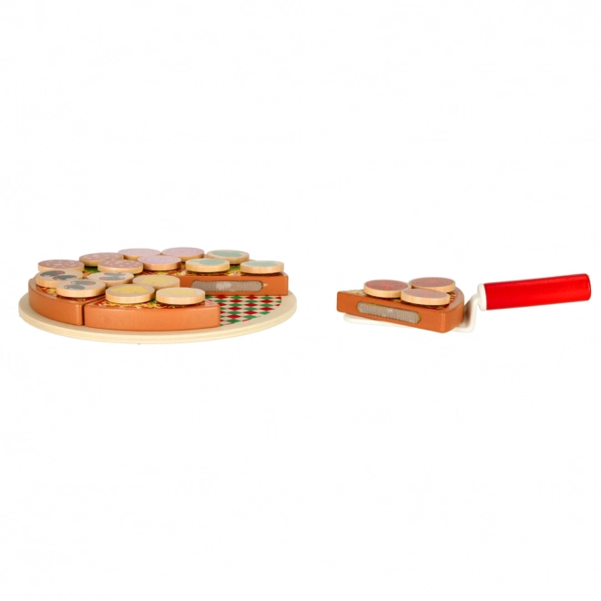 Ensemble de jeu en bois Pizza avec accessoires