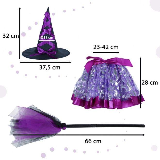 Costume de sorcière pour enfants - 3 pièces