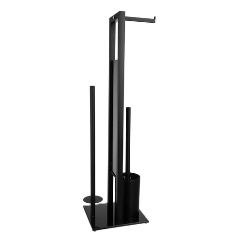 Support pour papier toilette avec brosse WC et porte-rouleau
