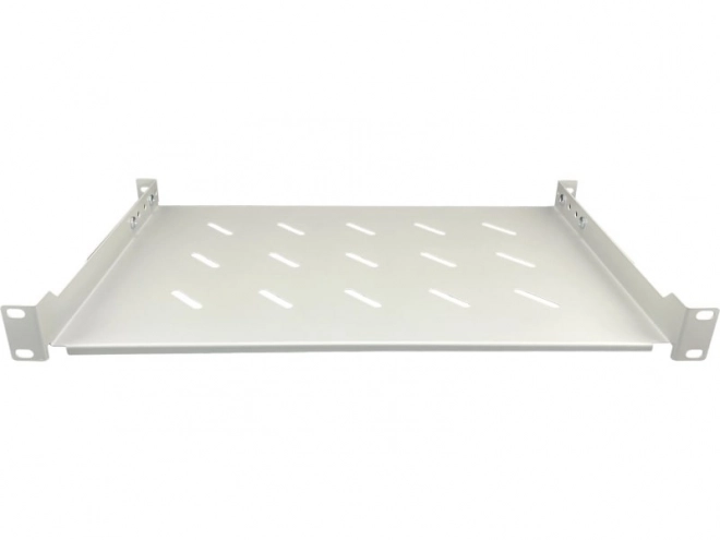 Étagère fixe 19 pouces 1U, profondeur 280 mm, grise