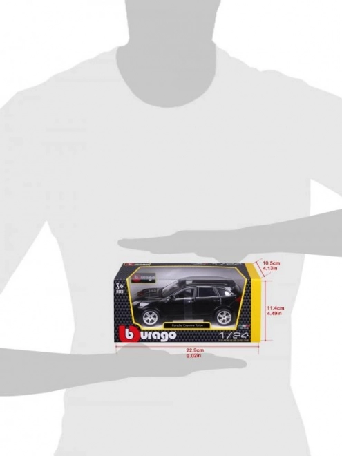 Modèle métallique Porsche Cayenne Turbo noir 1/24