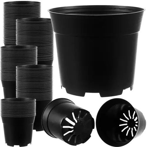 Ensemble de pots de fleurs en plastique noir - 500 pcs