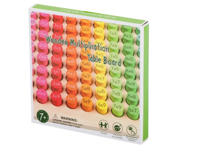 Table de multiplication éducative en bois