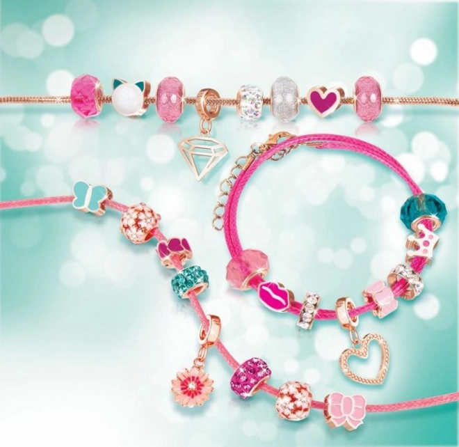 Kit pour fabriquer des bracelets, rose
