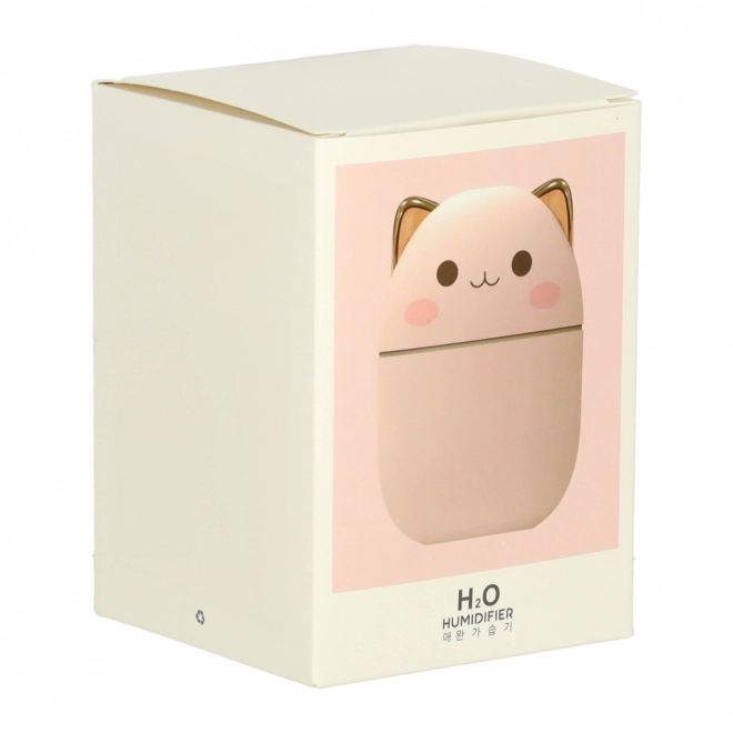Humidificateur d'air rose et diffuseur d'huiles en forme de chat