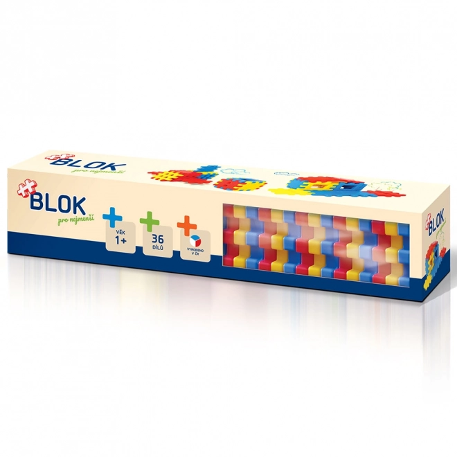 Première boîte de construction Bloc 36 pièces dans une boîte 34x7x7cm 12m+