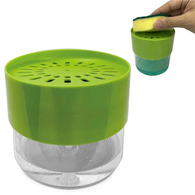 Distributeur de savon liquide avec éponge