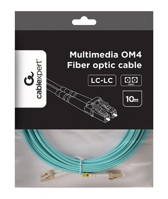 Câble optique multimode duplex OM4 50/125, LC/LC, 10m