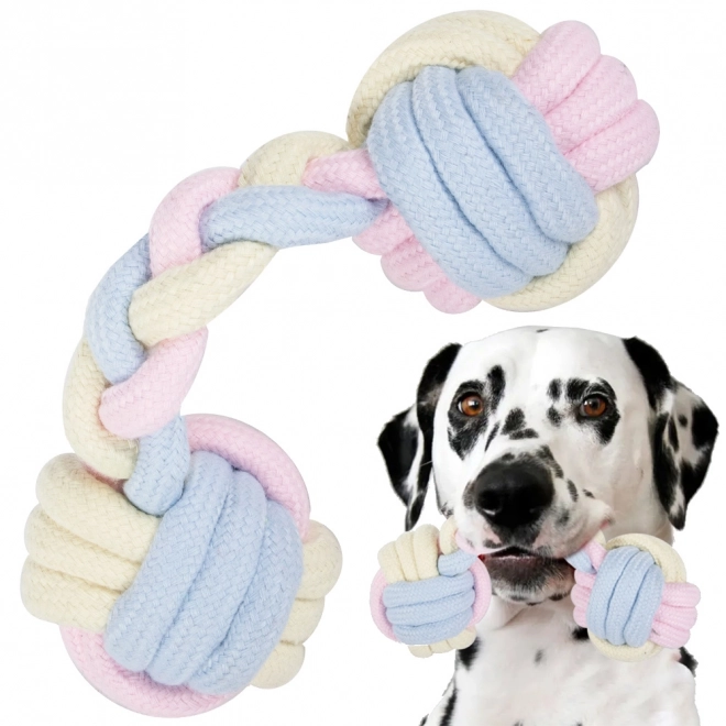 Jouet de traction pour chiens avec corde et balles