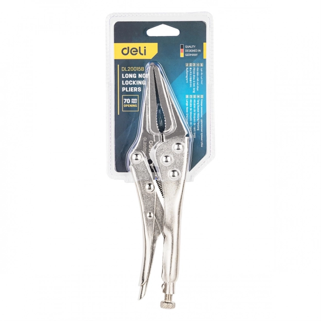 Pinces longues avec fermeture Deli Tools argentées