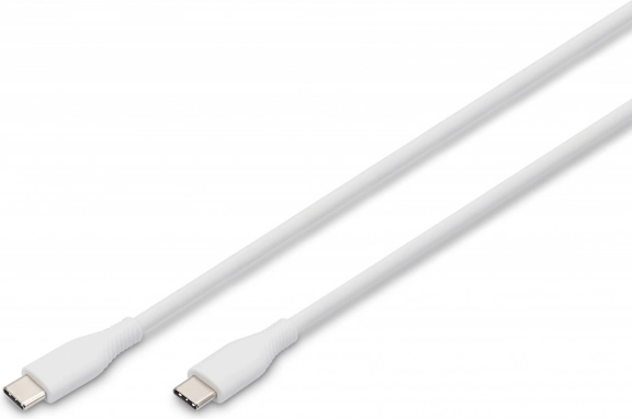 Câble USB-C vers USB-C en silicone, USB 2.0 60 W, 1 m blanc