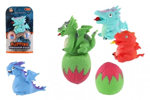 Dinosaure transformable avec œuf 15 cm