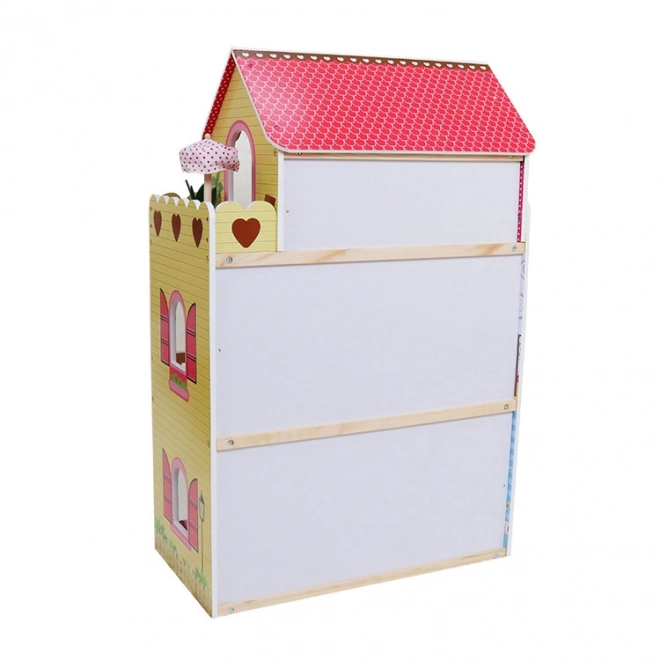 Maison de poupée en bois, meubles, piscine + éclairage ECOTOYS