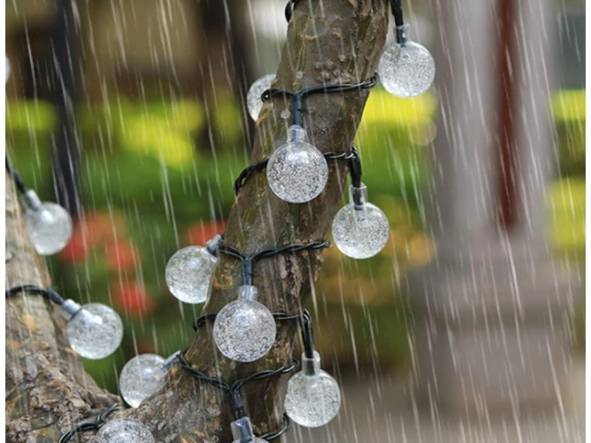 Guirlande lumineuse solaire de jardin multicolore