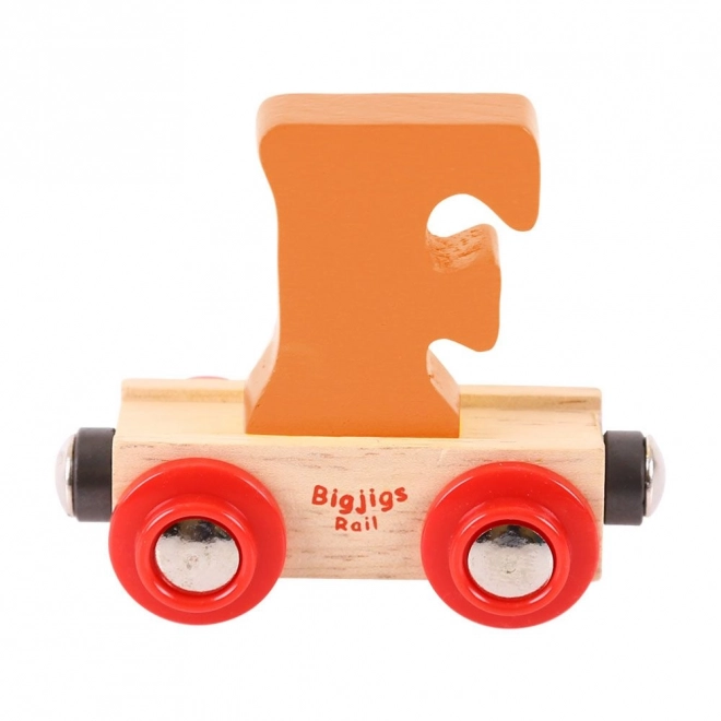 Wagon en bois Bigjigs Rail avec la lettre F