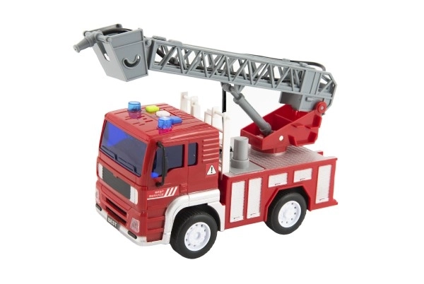 Camion de pompiers avec lance à eau et effets lumineux
