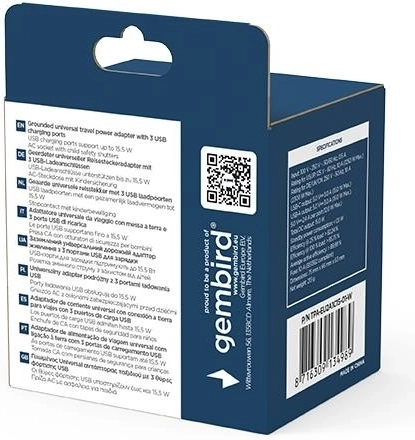 Charge rapide 3× USB jusqu’à 15,5 W