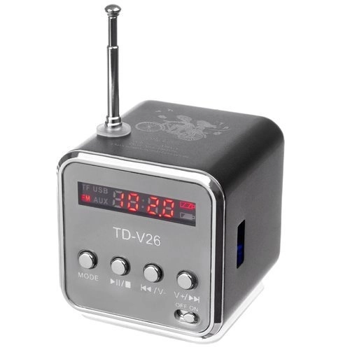 Haut-parleur Bluetooth portable avec radio et écran LCD TD-V26