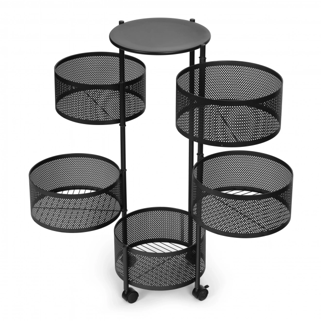 Organisateur de cuisine avec étagères pivotantes, 5 niveaux, métal, ModernHome