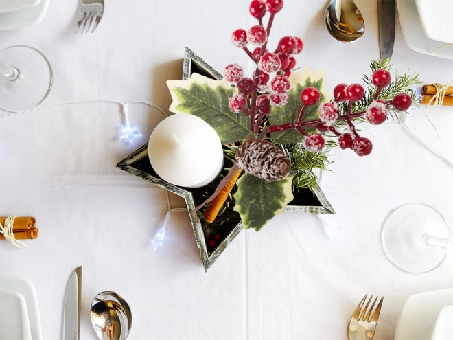 Décoration de table en sorbier de Noël