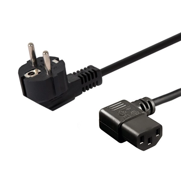 Câble d'alimentation Schuko (M) angulaire - IEC C13 angulaire 1,8 m