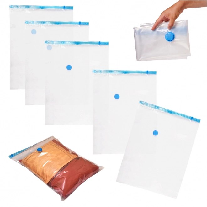 Sacs sous vide pour vêtements 5 pièces 60x80 cm