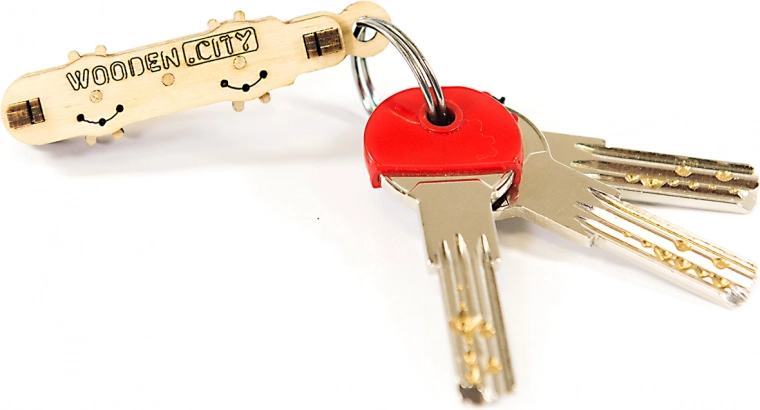 Porte-clés à double engrenage