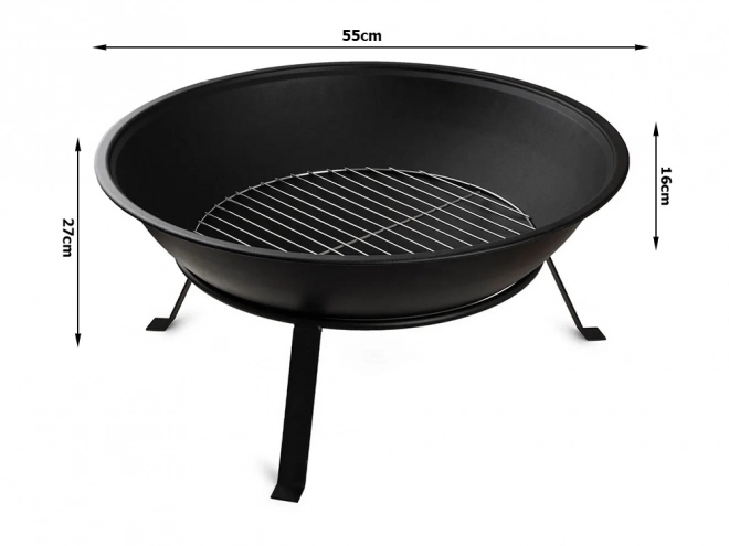 Brazero de jardin avec gril 55 cm