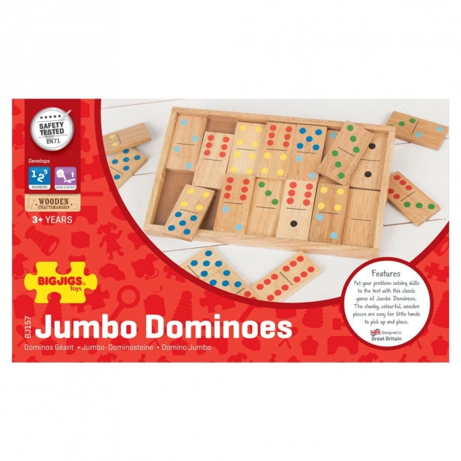Bigjigs Toys Grand jeu de dominos en bois